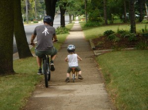 father.son.bike ride